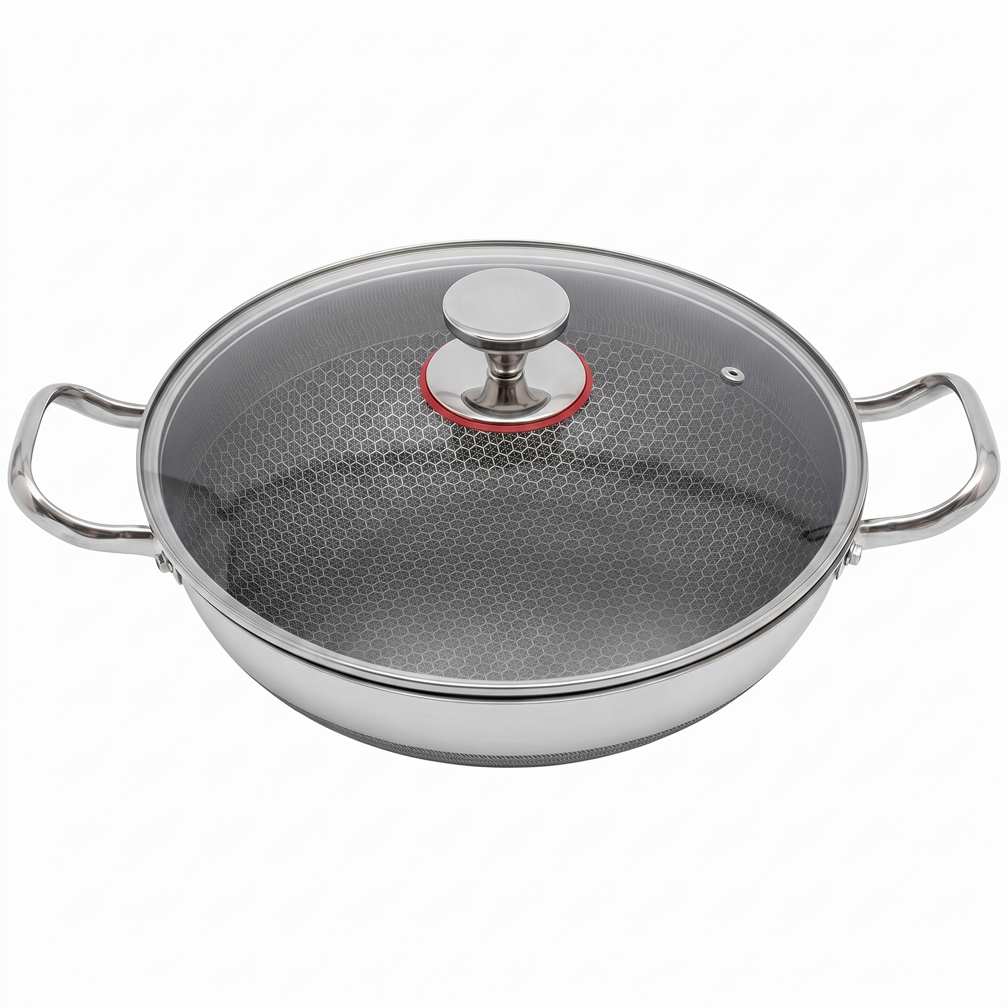 12.59 Inch 316 Stainless Steel Nonstick Wok Pan with… product