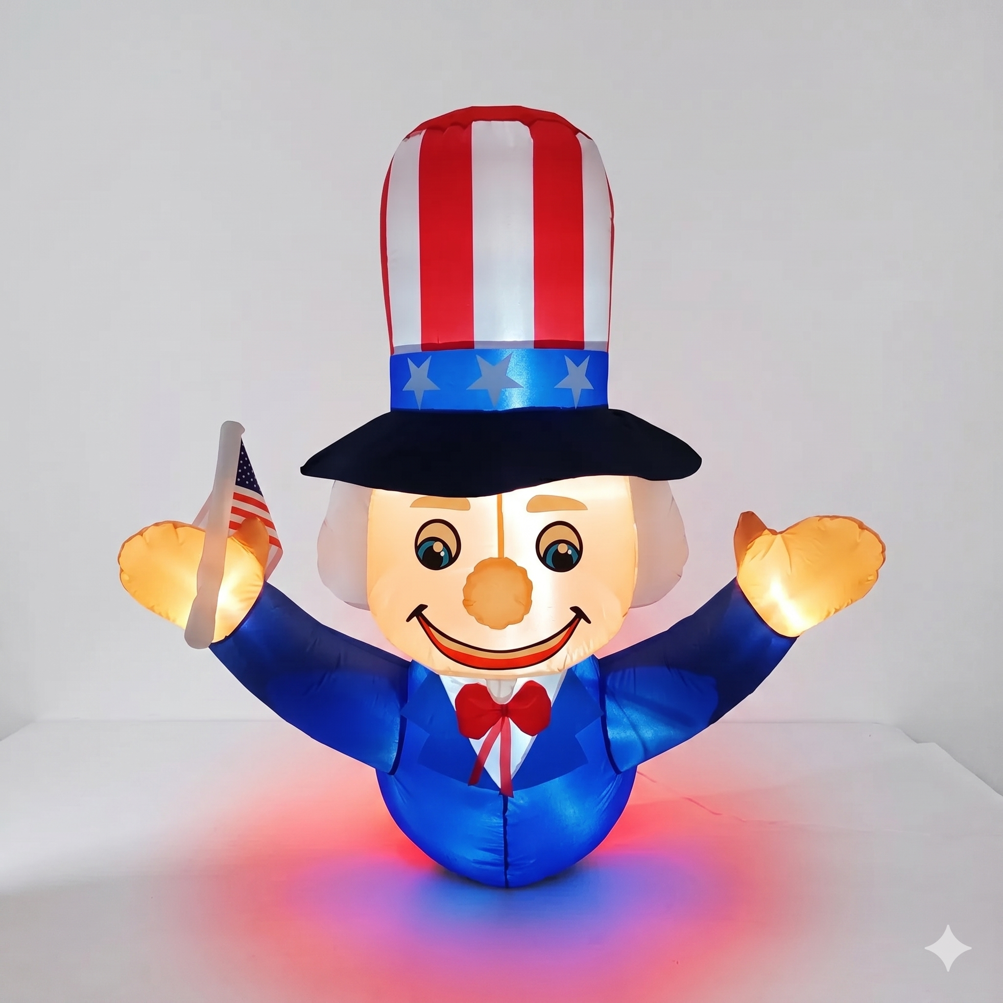 4th of July Patriotic Inflatable Toy with LED Light Uncle Sam Model for… product